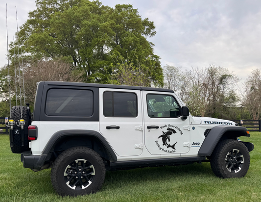 Spare Tire Fishing Rod Carry Rack