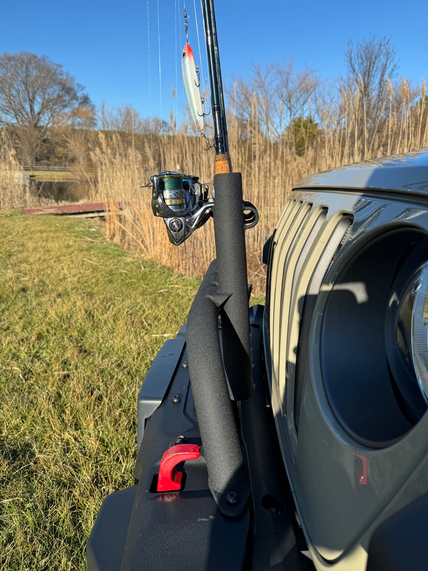 Jeep JT & JL Steel Mopar Bumper compatible Fishing Rod Rack